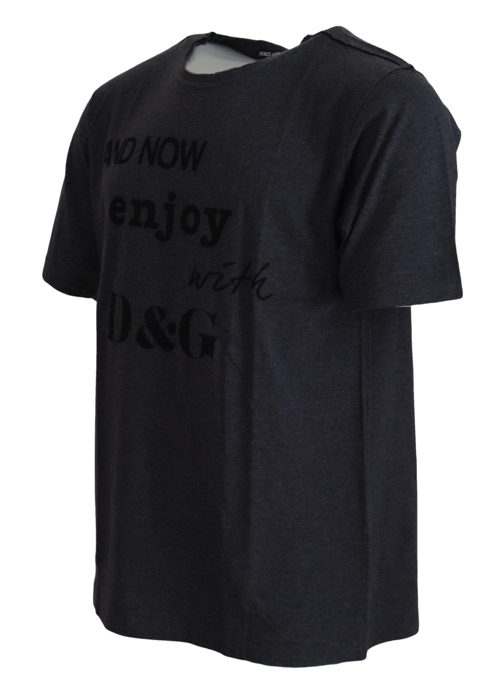 Dolce & Gabbana Gray Crewneck Cotton Short Sleeve T-shirt