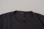 Dolce & Gabbana Gray Crewneck Cotton Short Sleeve T-shirt