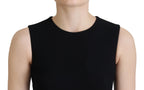 Dolce & Gabbana black sheath dress with flare Viscose fabric, featuring a fitted silhouette and stylish design.