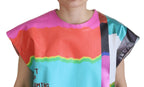 Dolce & Gabbana Multicolor TV Print Blouse Cotton T-shirt
