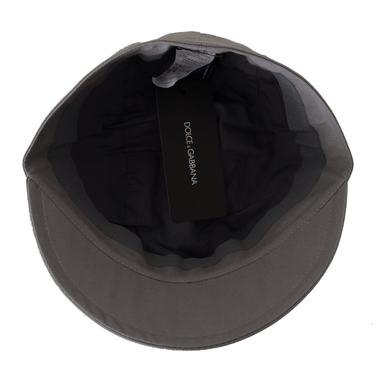 Dolce & Gabbana Gray Newsboy Cap Men Capello Cotton Hat Dolce & Gabbana