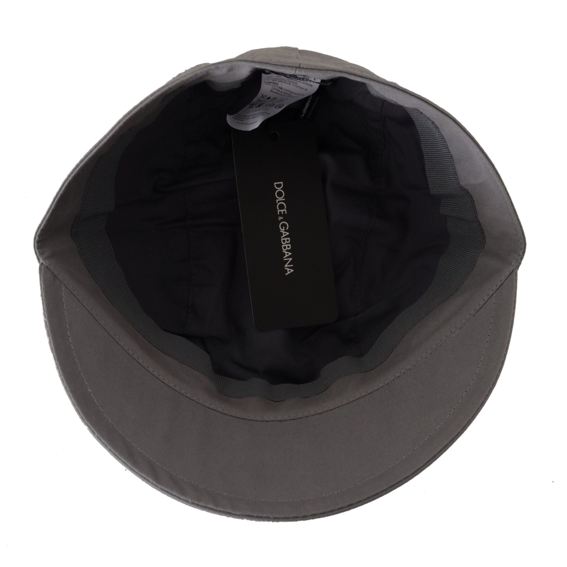 Dolce & Gabbana Gray Newsboy Cap Men Capello Cotton Hat Dolce & Gabbana