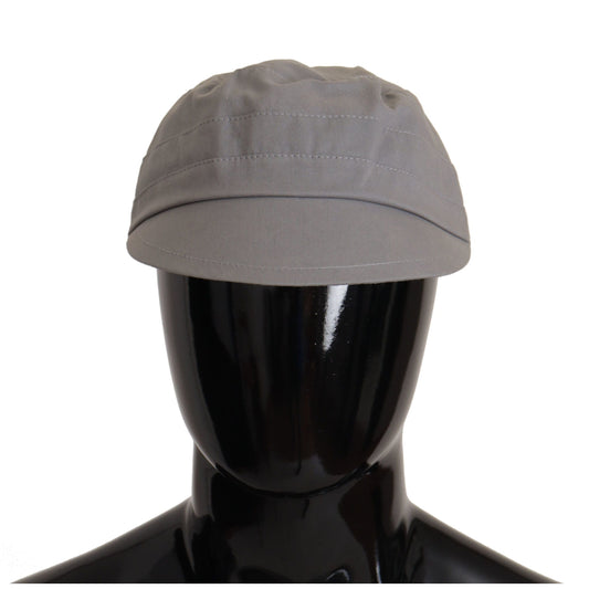 Dolce & Gabbana Gray Newsboy Cap Men Capello Cotton Hat Dolce & Gabbana