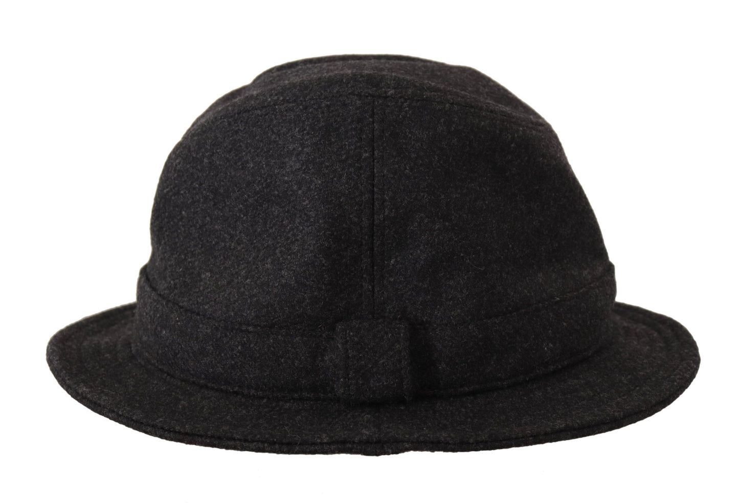 Dolce & Gabbana Gray Virgin Wool Logo Fedora Trilby Cappello Hat Dolce & Gabbana