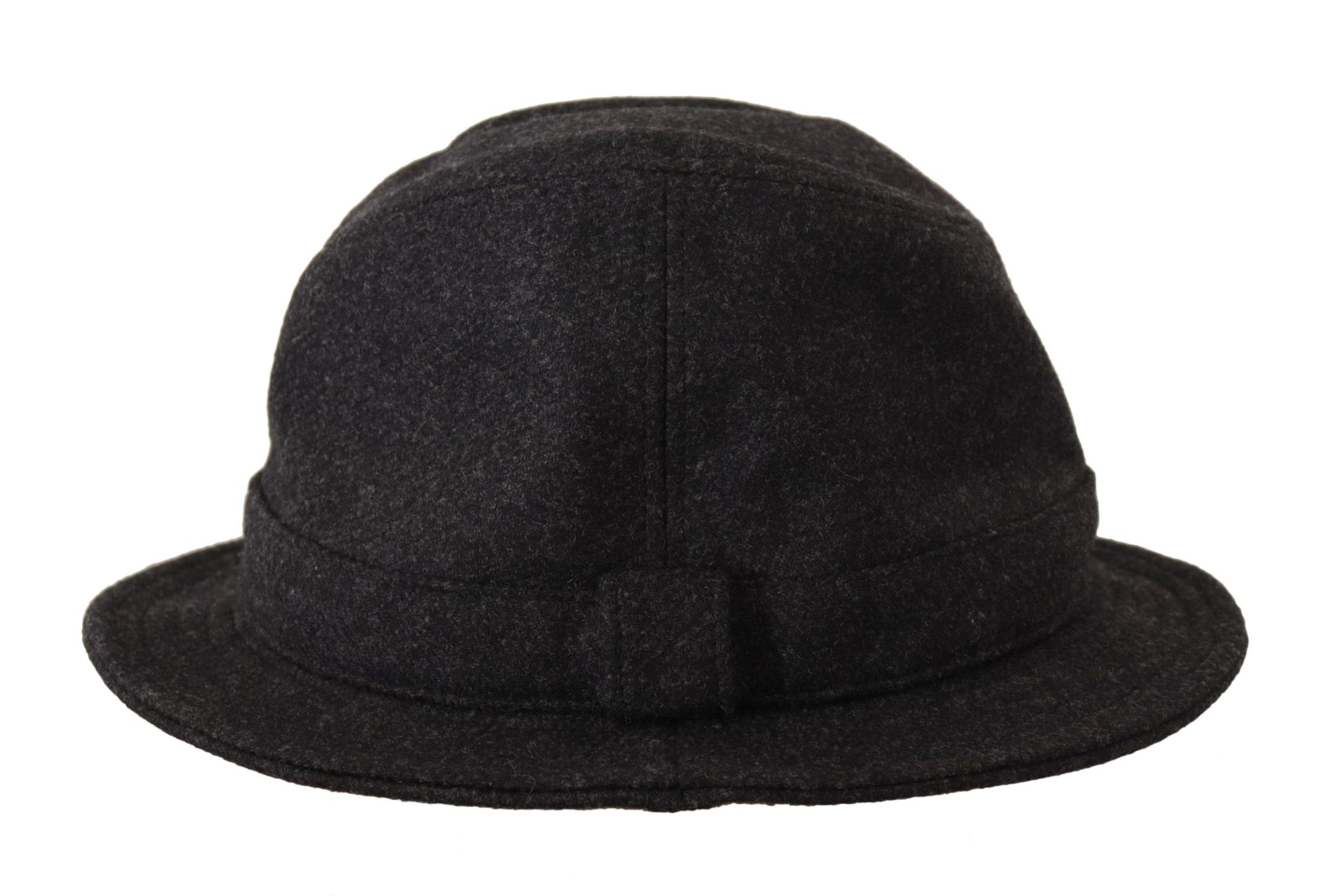 Dolce & Gabbana Gray Virgin Wool Logo Fedora Trilby Cappello Hat Dolce & Gabbana