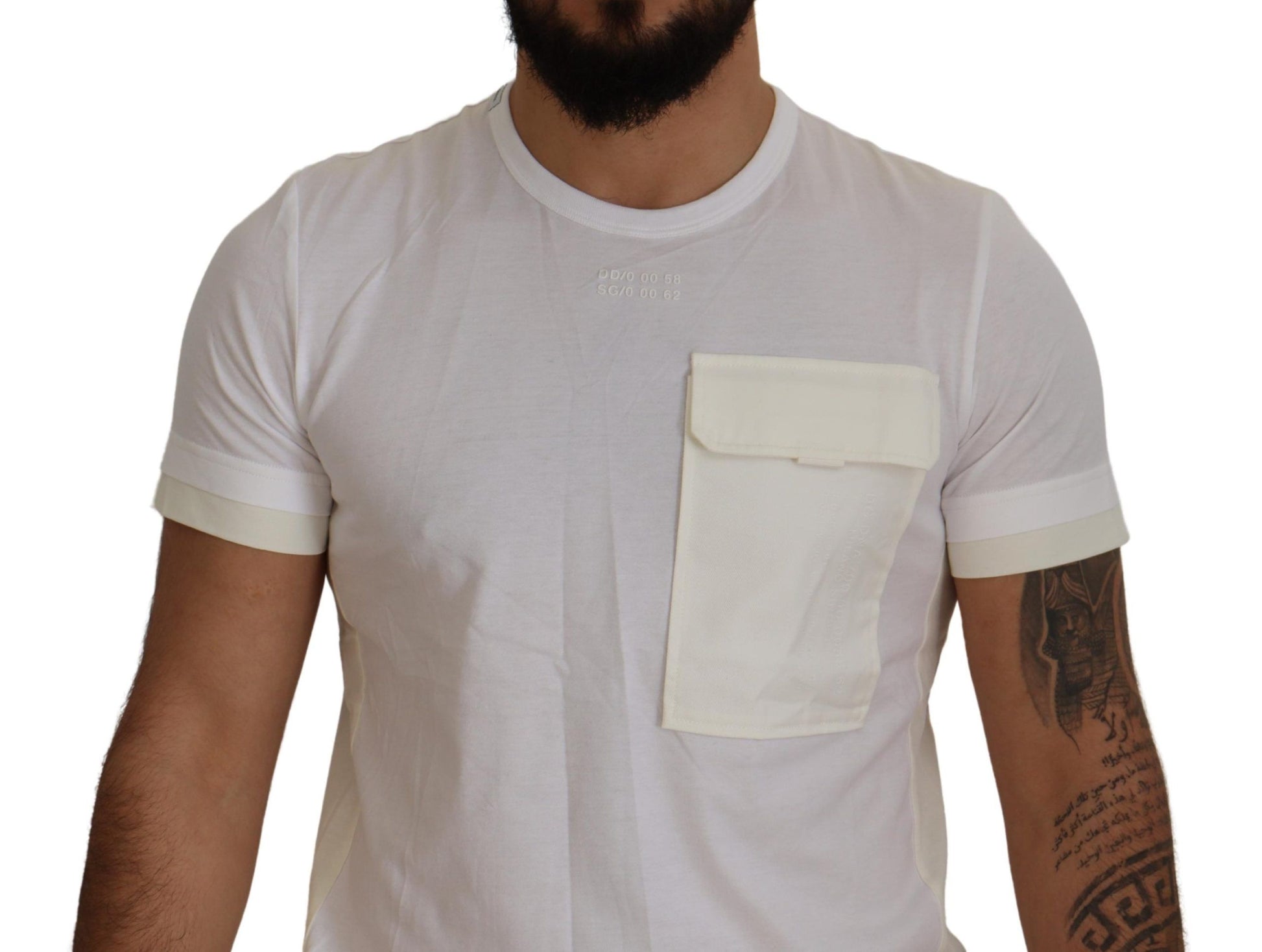 Dolce & Gabbana White Flap Pocket Short Sleeves T-shirt Dolce & Gabbana