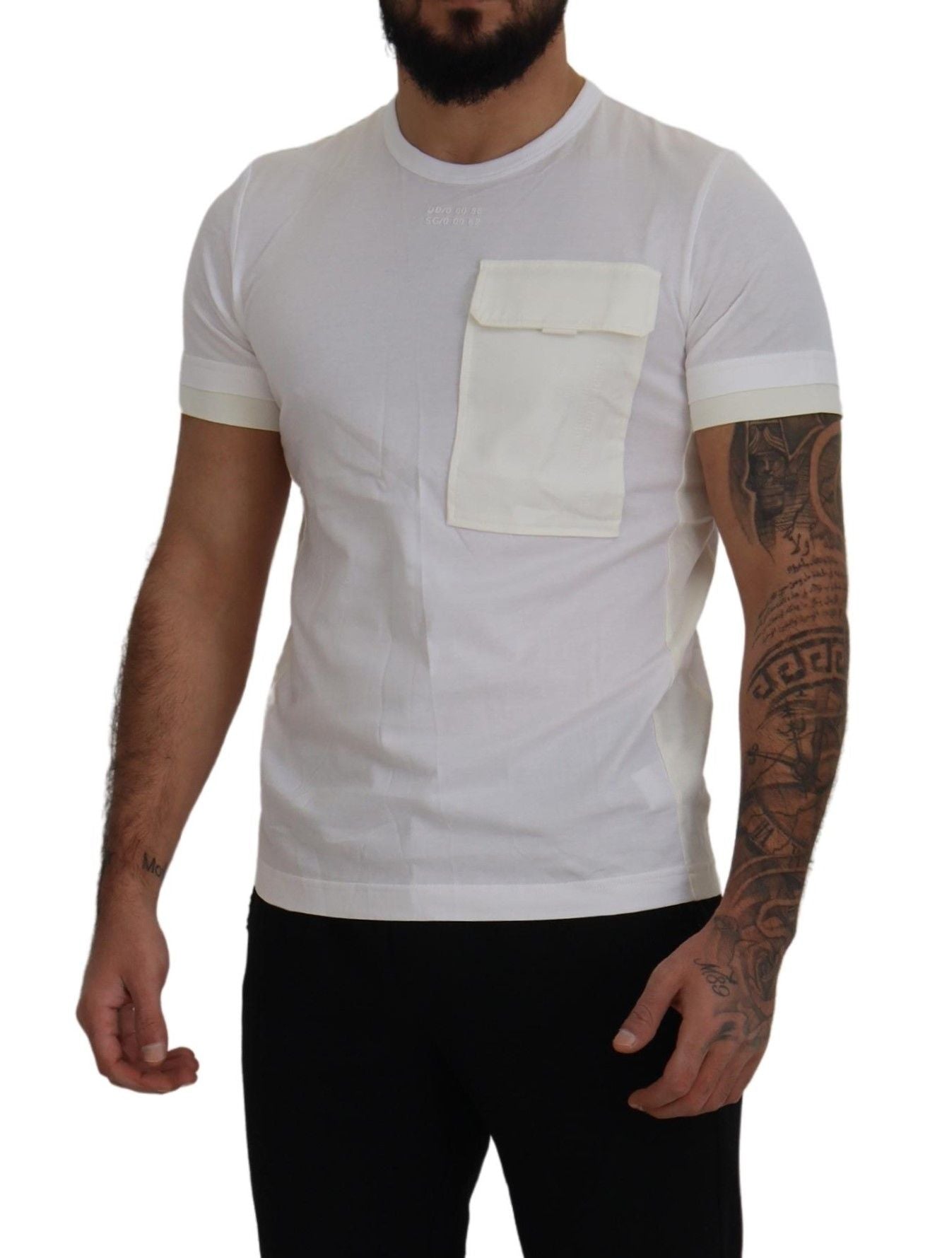 Dolce & Gabbana White Flap Pocket Short Sleeves T-shirt Dolce & Gabbana