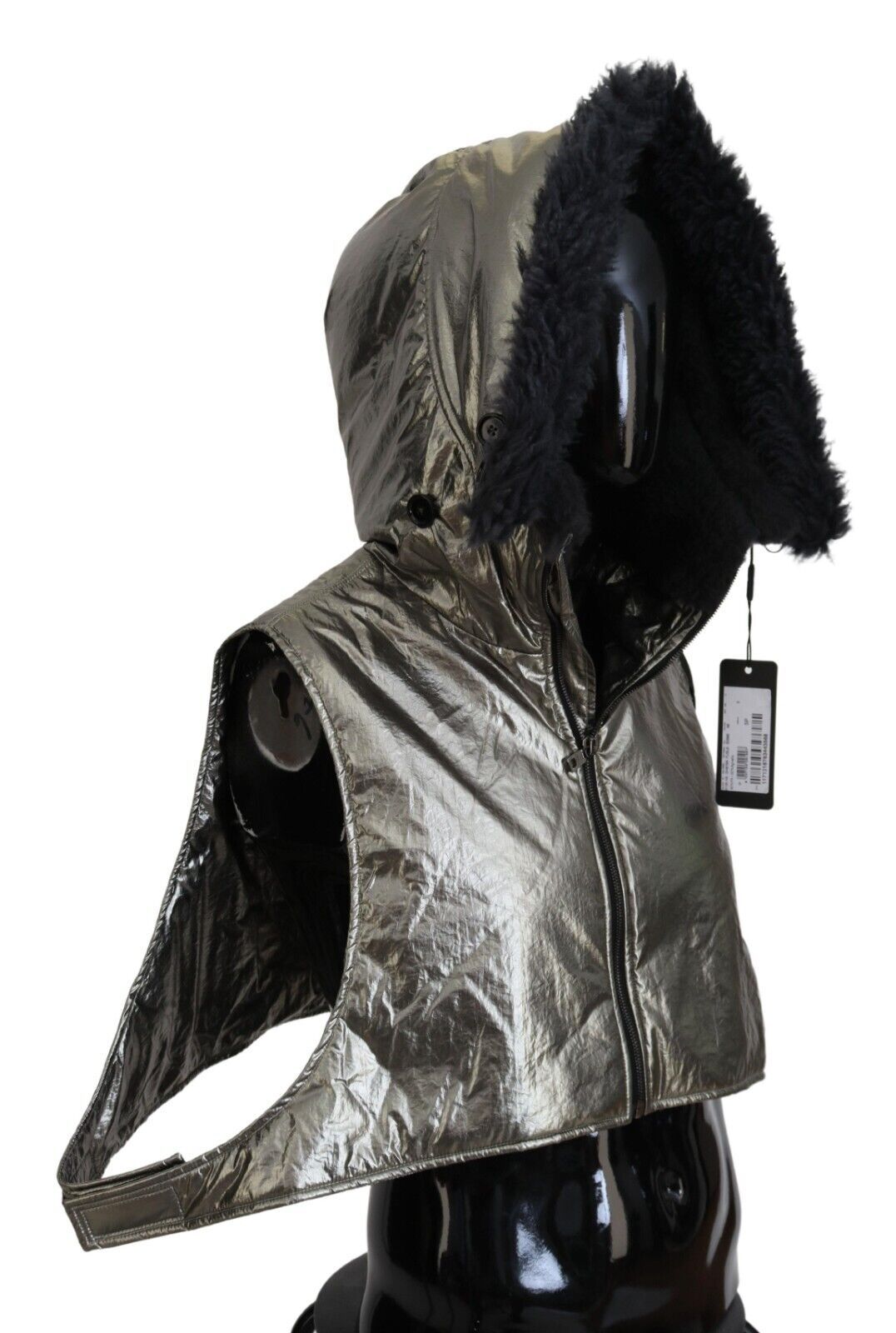 Dolce & Gabbana Silver Fur Whole Head Wrap Men Capello Nylon Hat Dolce & Gabbana