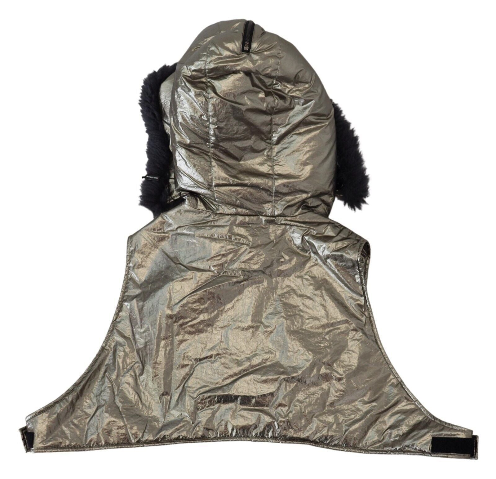 Dolce & Gabbana Silver Fur Whole Head Wrap Men Capello Nylon Hat Dolce & Gabbana
