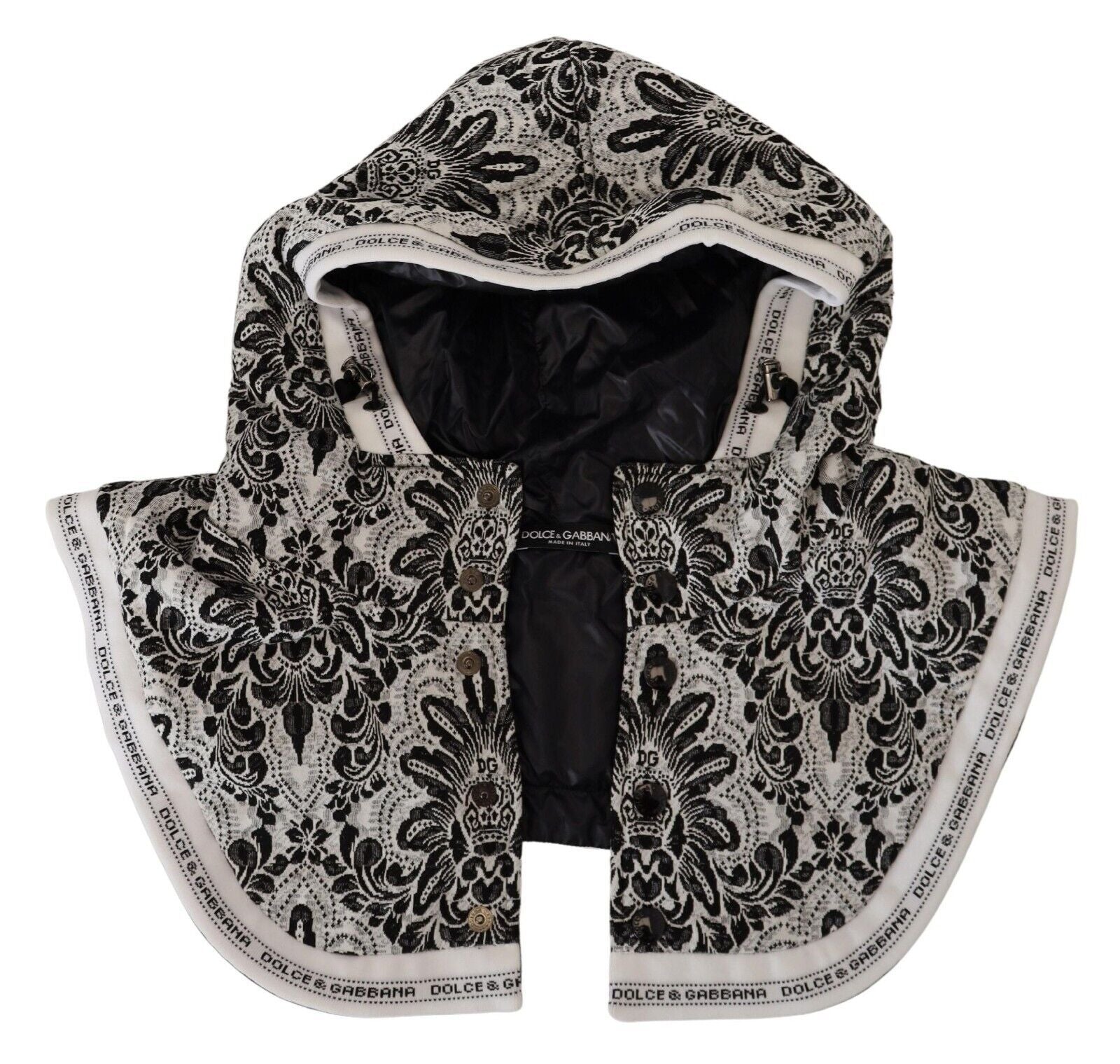 Dolce & Gabbana White Floral Whole Head Wrap One Size Cotton Hat Dolce & Gabbana