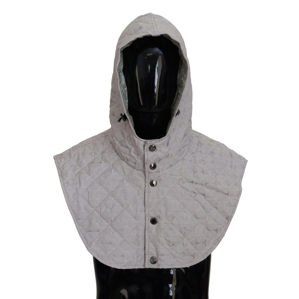 Dolce & Gabbana White Quilted Whole Head Wrap One Size Nylon Hat