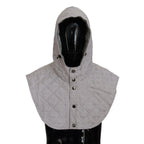 Dolce & Gabbana White Quilted Whole Head Wrap One Size Nylon Hat