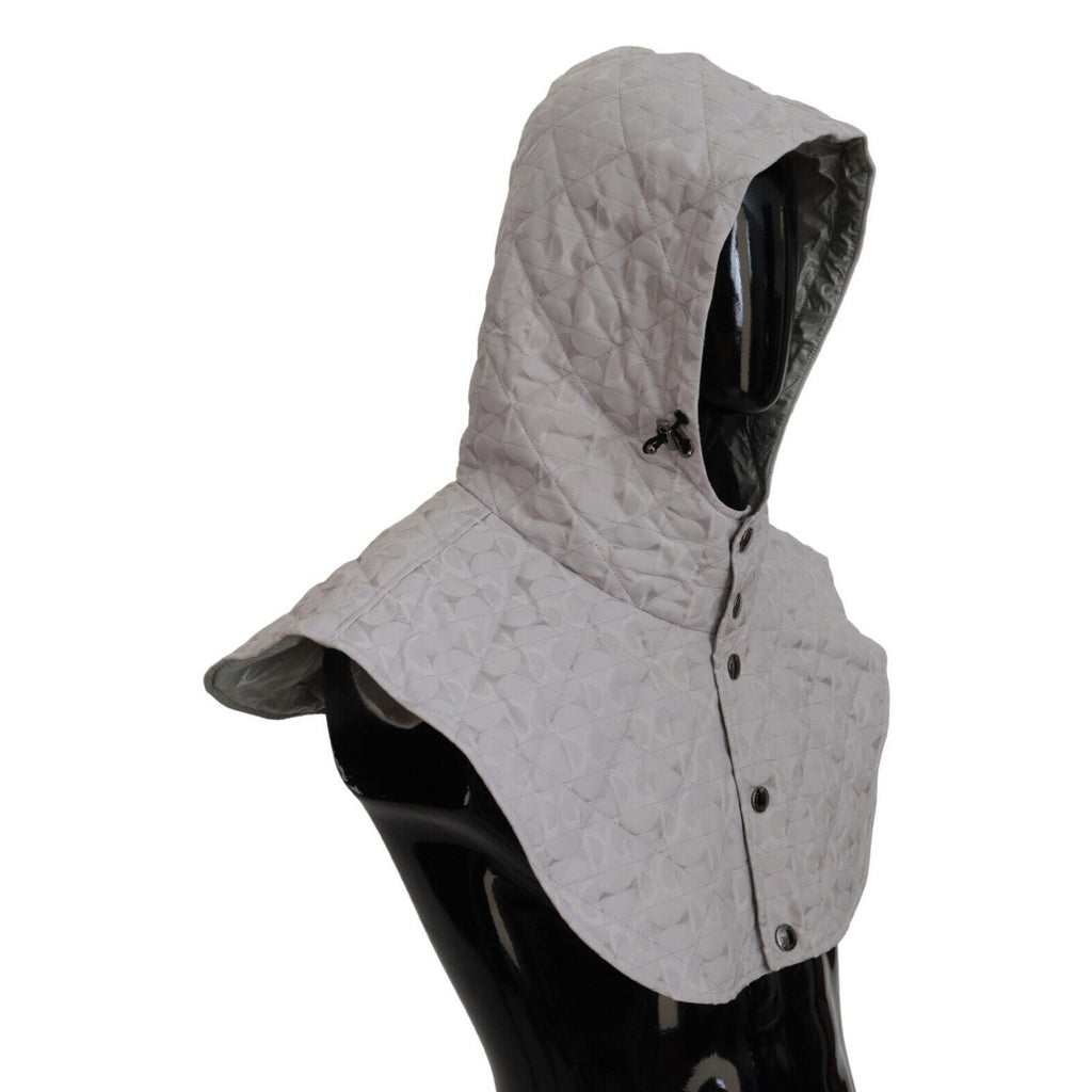Dolce & Gabbana White Quilted Whole Head Wrap One Size Nylon Hat