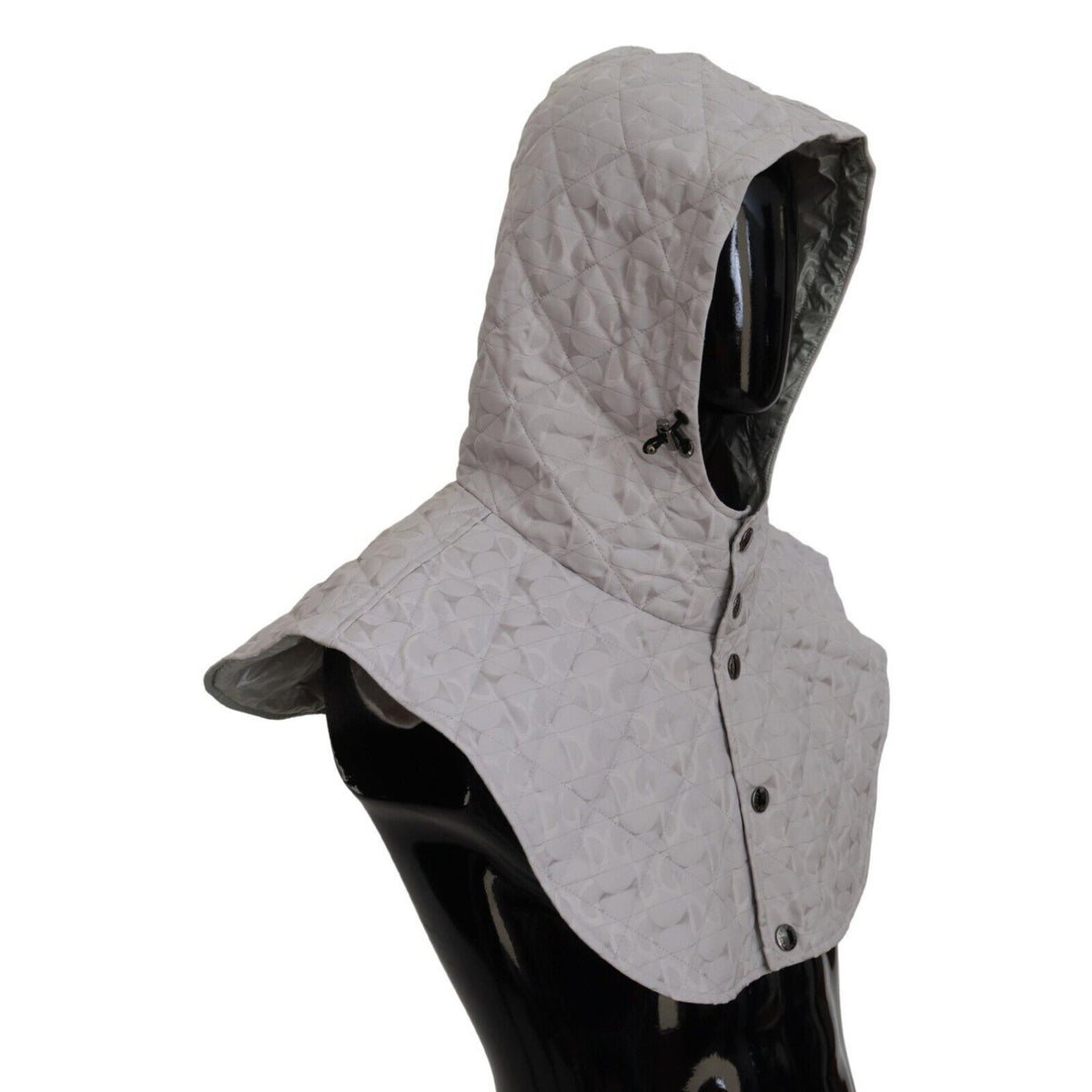 Dolce & Gabbana White Quilted Whole Head Wrap One Size Nylon Hat