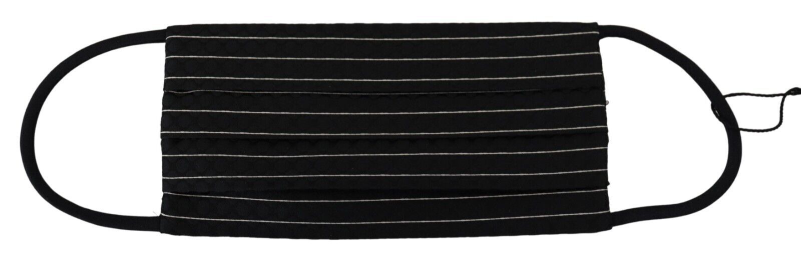 Dolce & Gabbana Black White Stripes Elastic Ear Strap One Size Face Mask Dolce & Gabbana