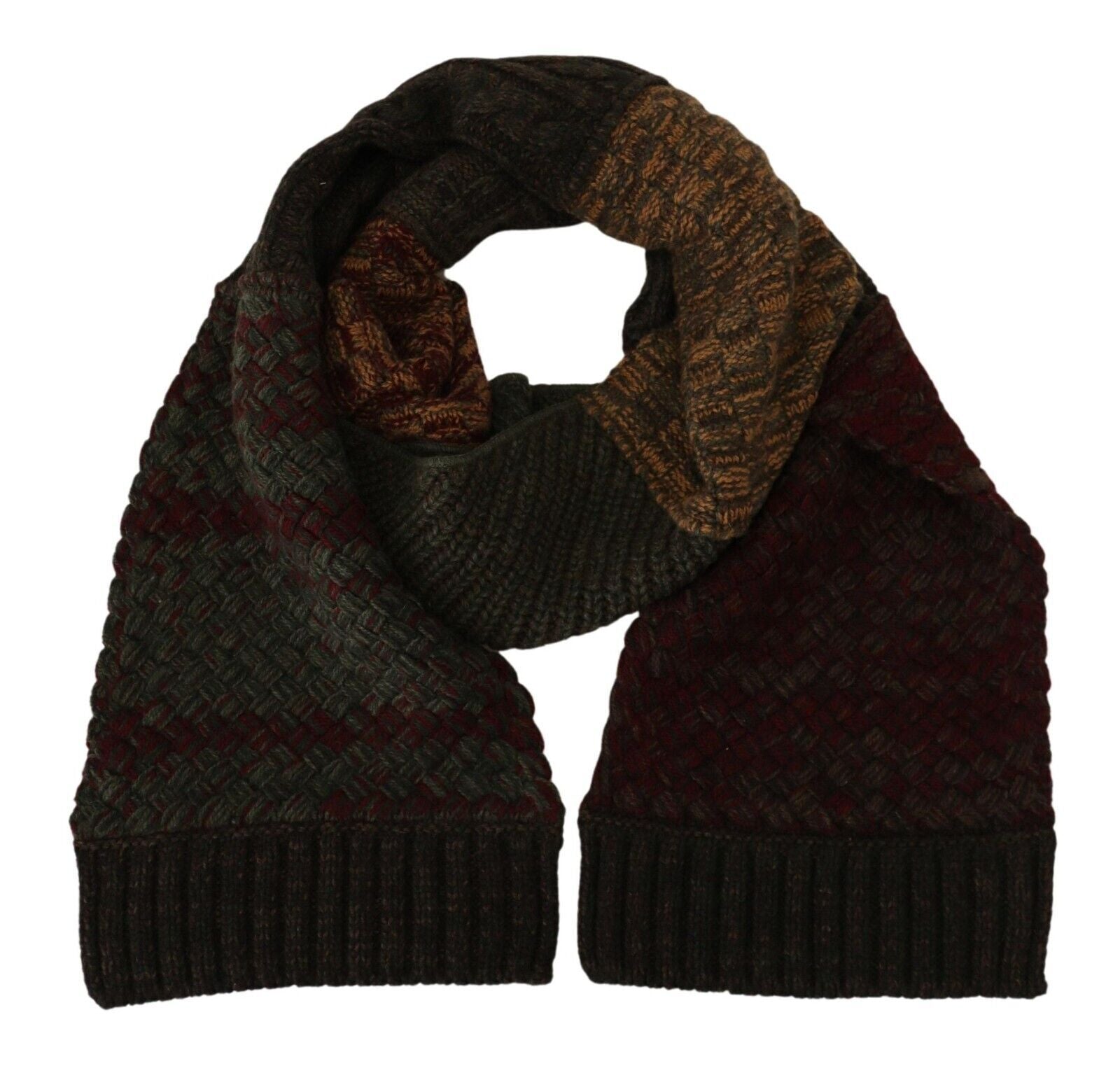 Dolce & Gabbana Multicolor Knitted Men Neck Wrap Shawl Scarf Dolce & Gabbana