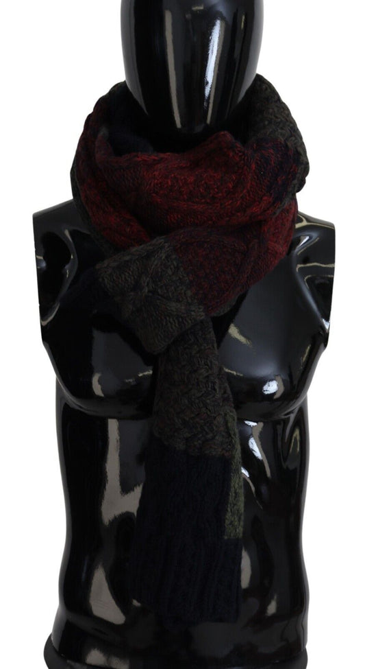 Dolce & Gabbana Multicolor Knitted Men Neck Wrap Shawl Scarf Dolce & Gabbana