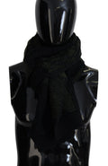Dolce & Gabbana Black Green Knitted Men Neck Wrap Shawl Scarf - Eljoys Fashion 