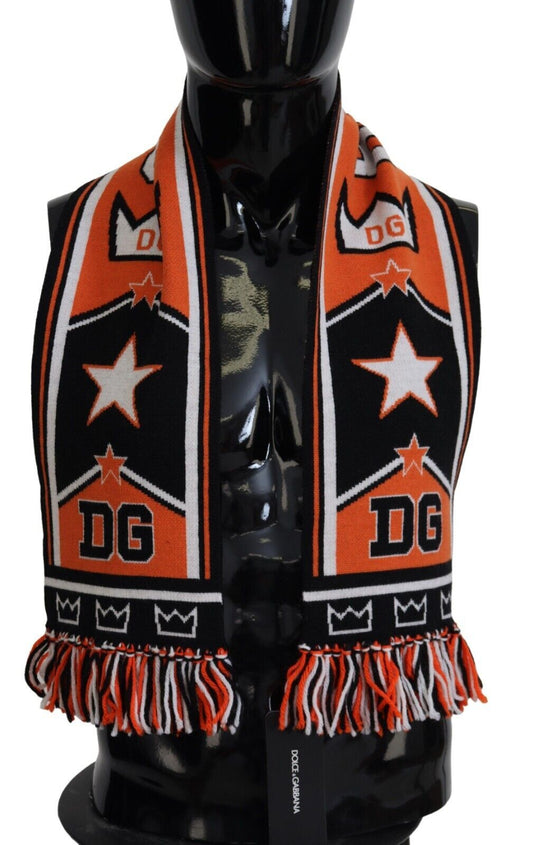 Dolce & Gabbana Multicolor DG Logo Printed Men Neck Wrap Shawl Scarf Dolce & Gabbana
