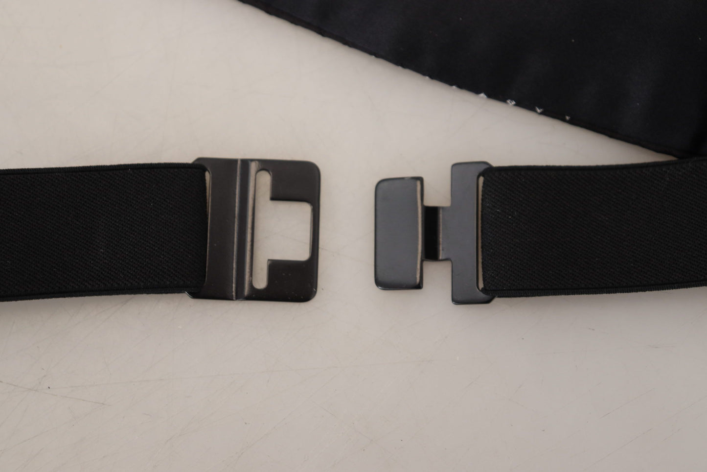 Dolce & Gabbana Black Polka Dot Wide Waist Men Belt Cummerband Dolce & Gabbana