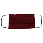 Dolce & Gabbana Maroon Silk Pleated Elastic Ear Strap One Size Face Mask