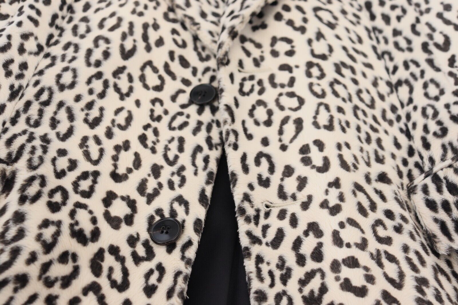 Dolce & Gabbana White Leopard Single Breasted Coat Blazer Dolce & Gabbana