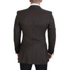 Dolce & Gabbana Black Brown Stripes Single Breasted Blazer