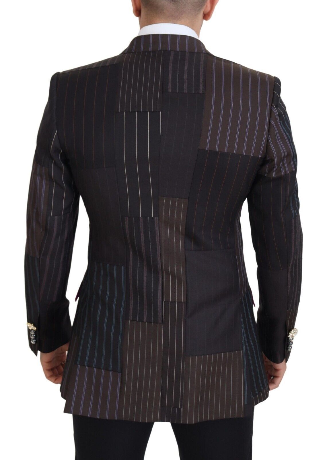 Dolce & Gabbana Multicolor Patchwork Stripes SICILIA Blazer Dolce & Gabbana