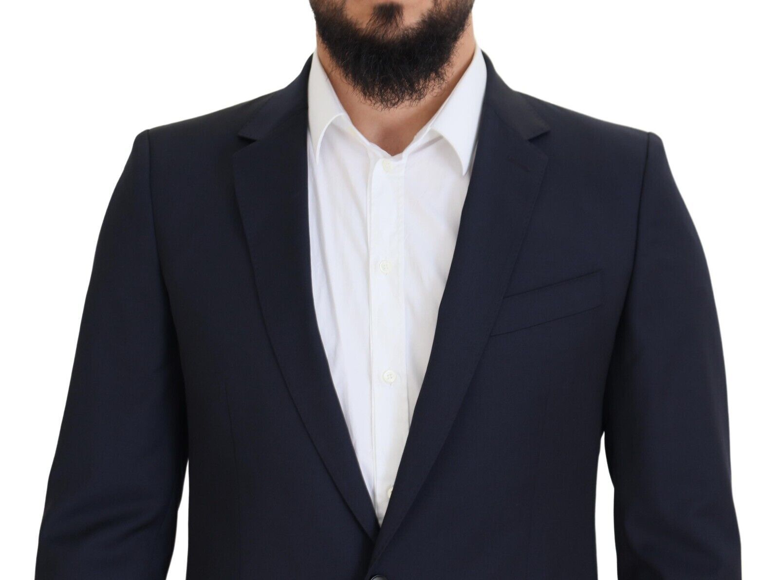 Dolce & Gabbana Dark Blue Wool Single Breasted MARTINI Blazer Dolce & Gabbana