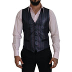Dolce & Gabbana multicolor polyester waistcoat dress, formal vest with vibrant pattern and tailored fit.