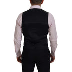 Dolce & Gabbana multicolor polyester waistcoat dress, formal vest with vibrant pattern and tailored fit.