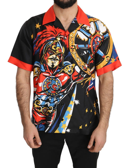 Dolce & Gabbana Multicolor Printed Short Sleeves Casual Shirt Dolce & Gabbana