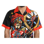 Dolce & Gabbana Multicolor Printed Short Sleeves Casual Shirt