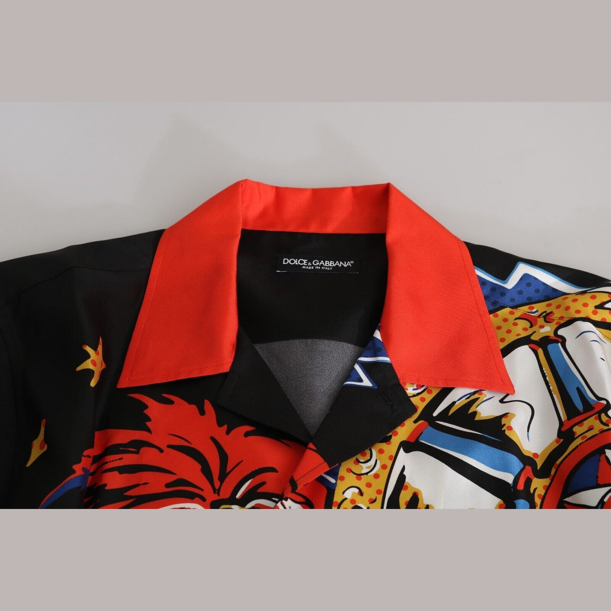 Dolce & Gabbana Multicolor Printed Short Sleeves Casual Shirt