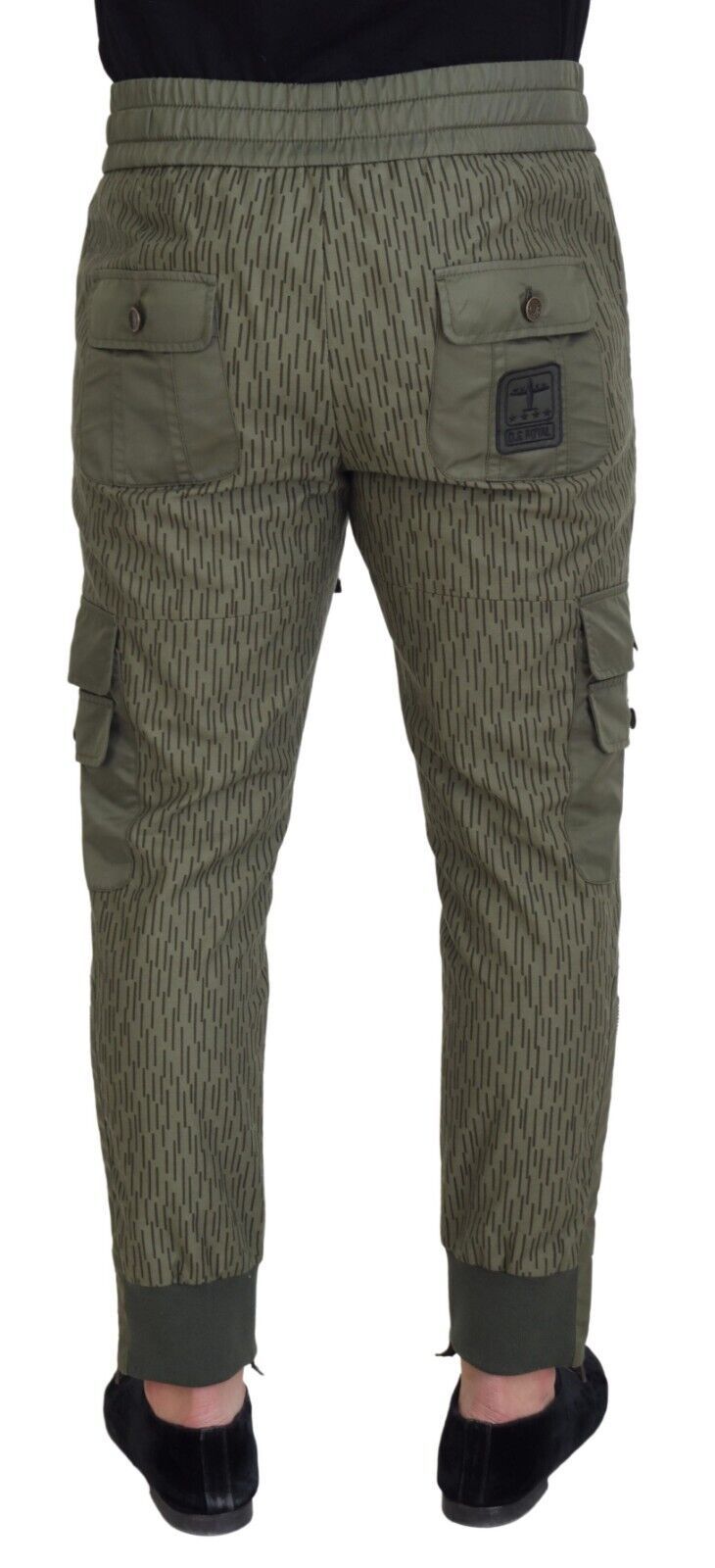 Dolce & Gabbana Green Striped Cargo Zipper Leg Men Trouser Pants Dolce & Gabbana