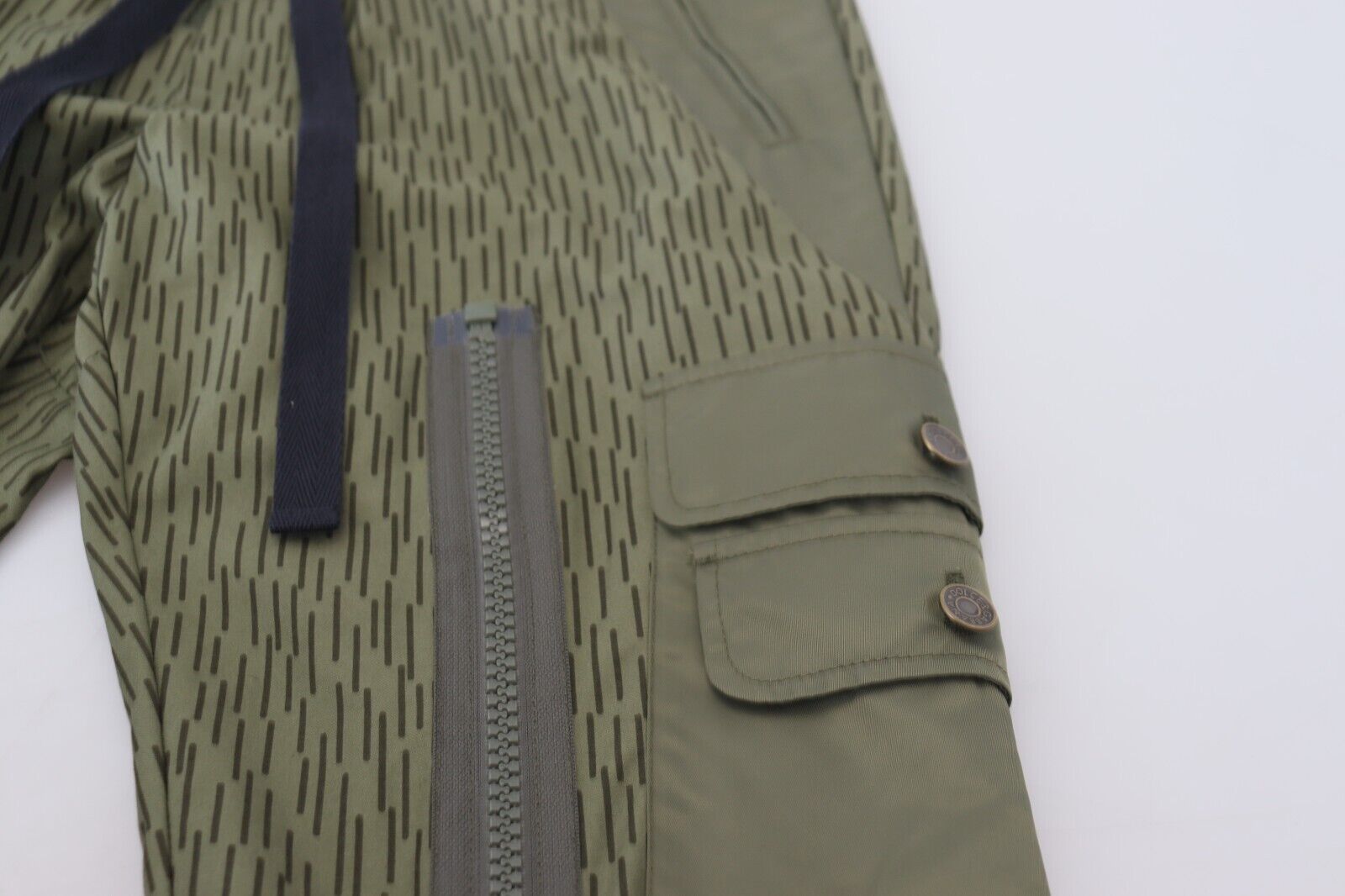 Dolce & Gabbana Green Striped Cargo Zipper Leg Men Trouser Pants Dolce & Gabbana