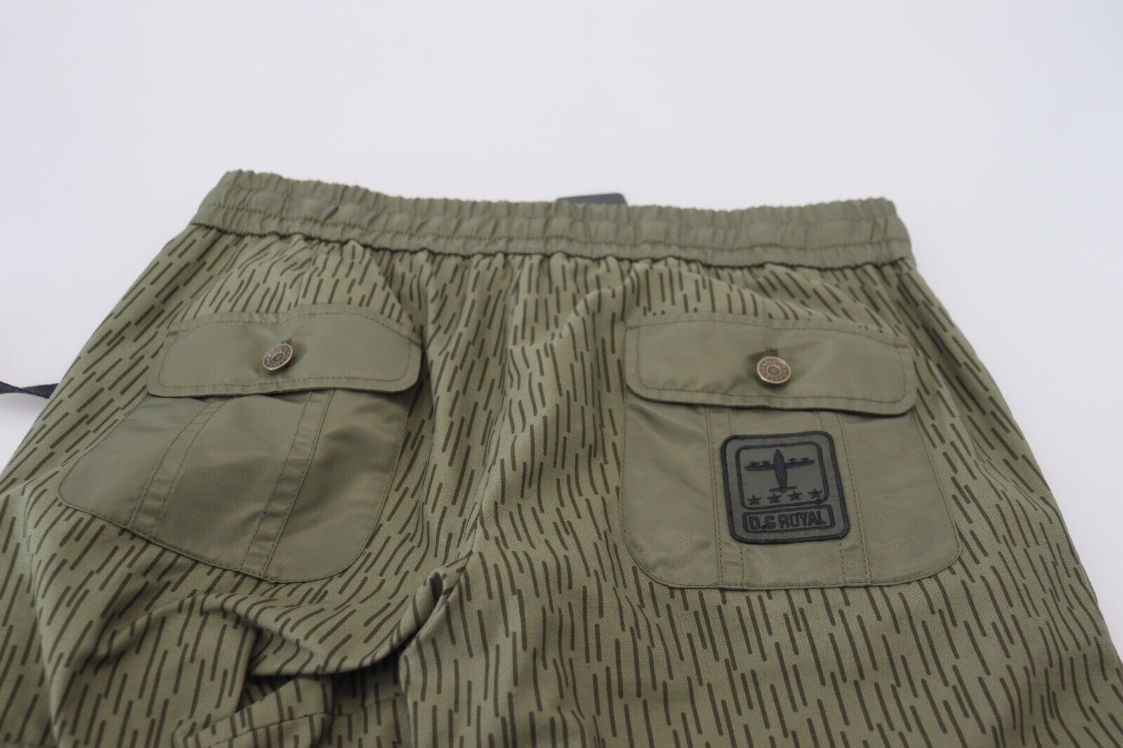 Dolce & Gabbana Green Striped Cargo Zipper Leg Men Trouser Pants Dolce & Gabbana