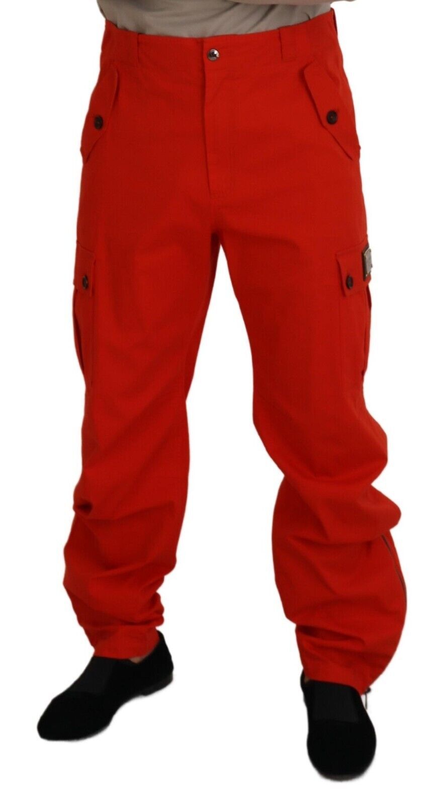 Dolce & Gabbana Red Cargo Men Trousers Cotton Pants Dolce & Gabbana