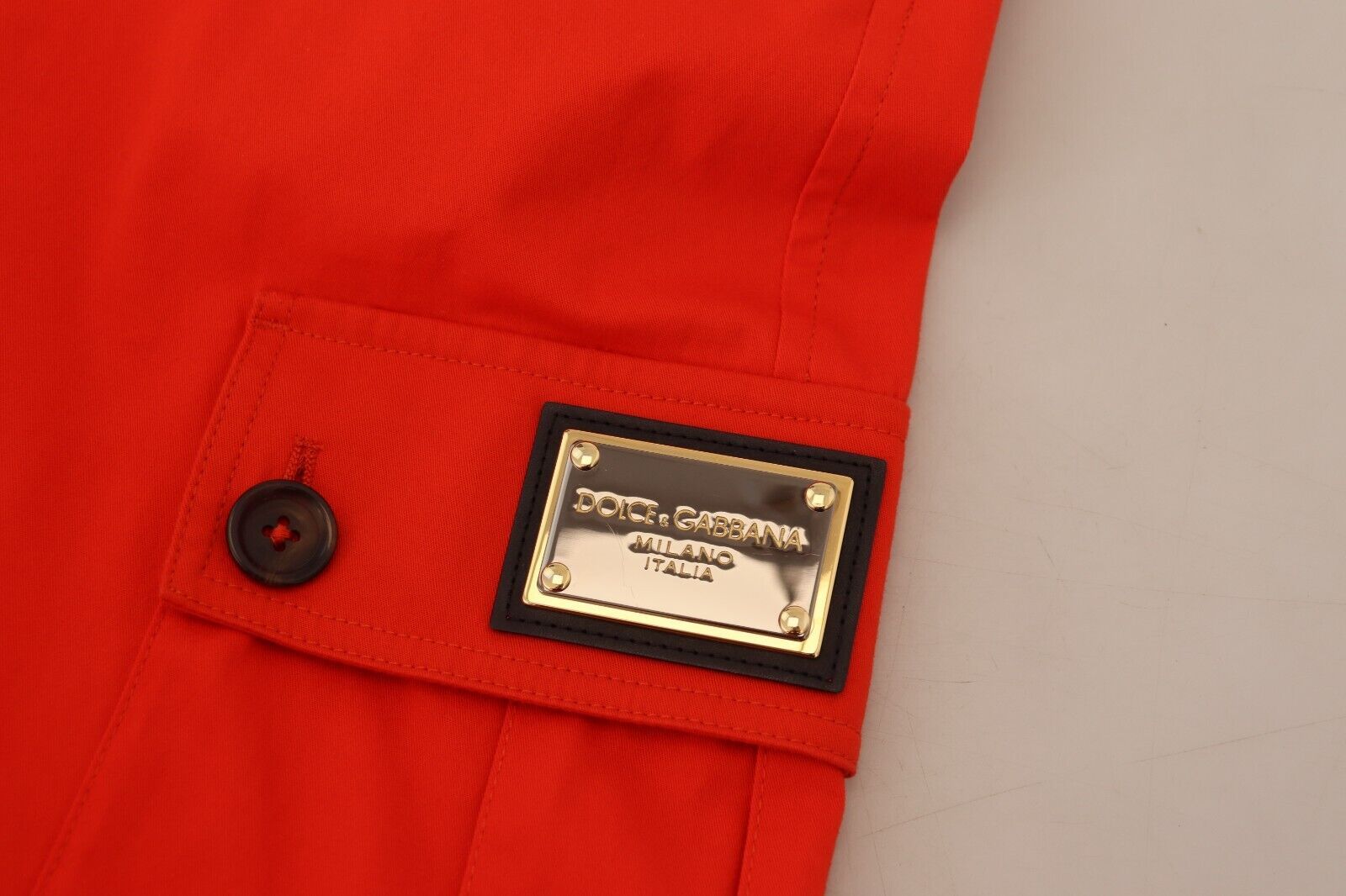 Dolce & Gabbana Red Cargo Men Trousers Cotton Pants Dolce & Gabbana