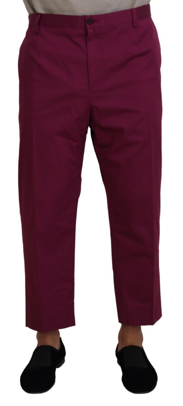 Dolce & Gabbana Magenta Cotton DG Logo Pocket Trouser Pants Dolce & Gabbana