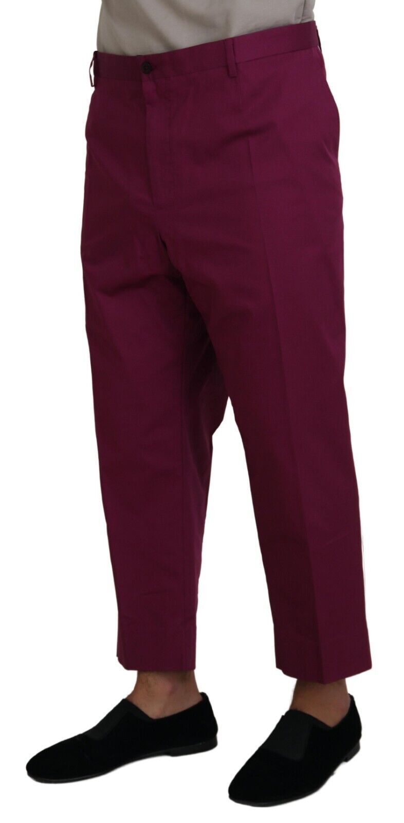 Dolce & Gabbana Magenta Cotton DG Logo Pocket Trouser Pants Dolce & Gabbana