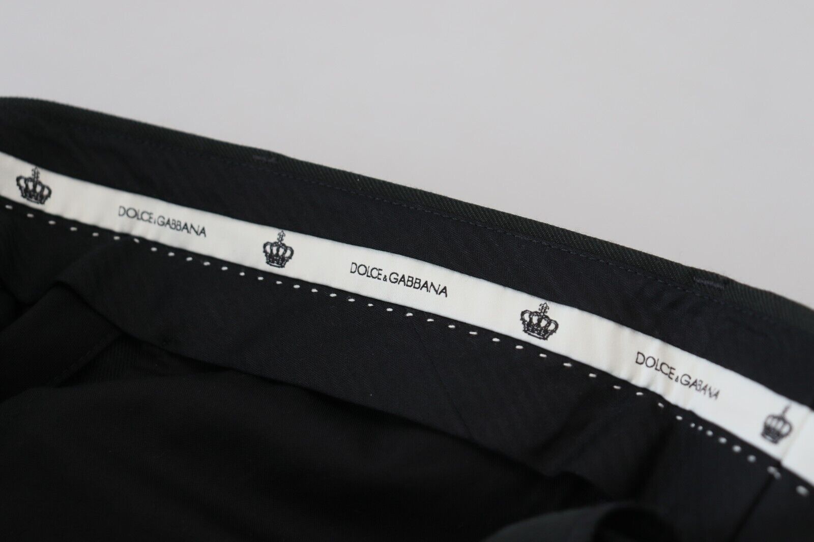 Dolce & Gabbana Black Striped Men Trousers Cotton Pants Dolce & Gabbana