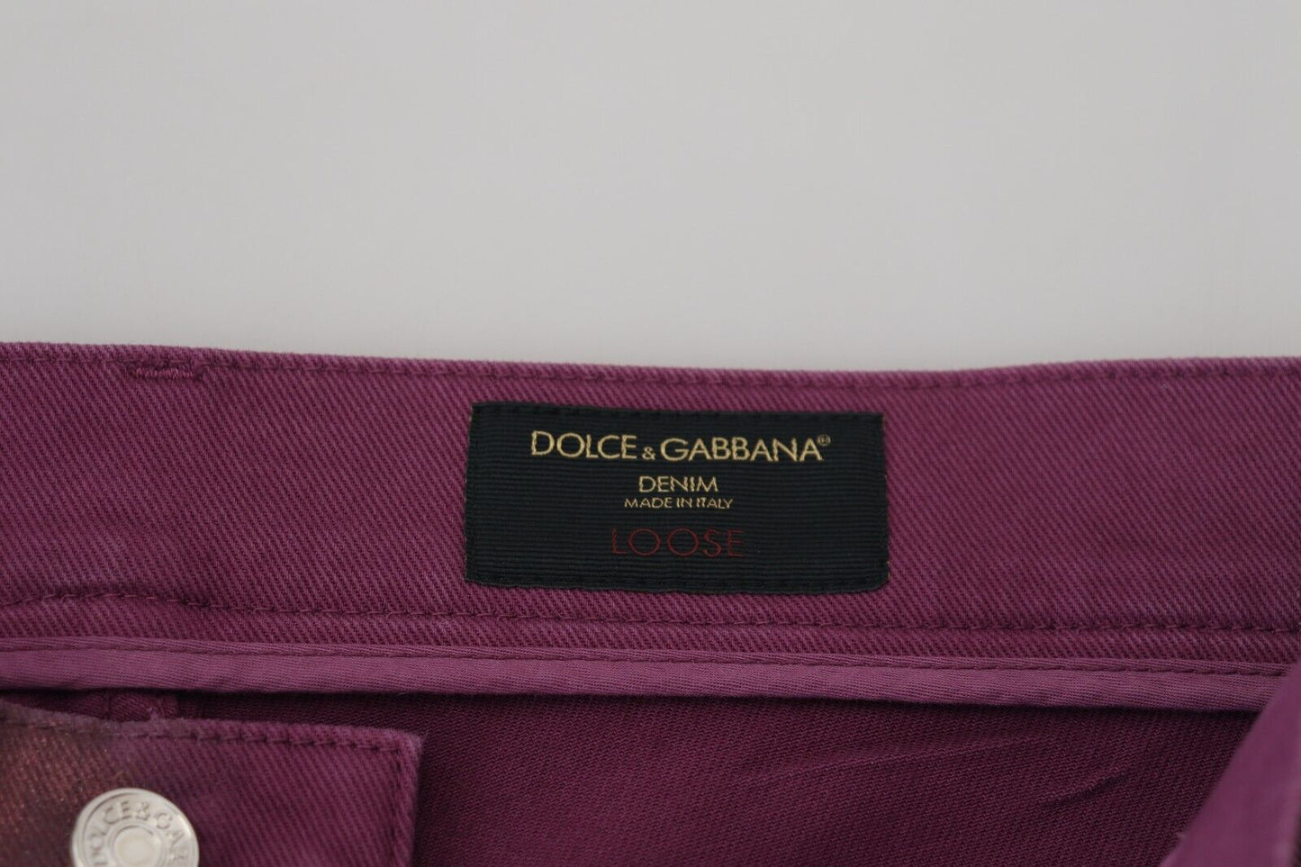 Dolce & Gabbana Magenta Cotton Men Casual Harness Denim Jeans Dolce & Gabbana