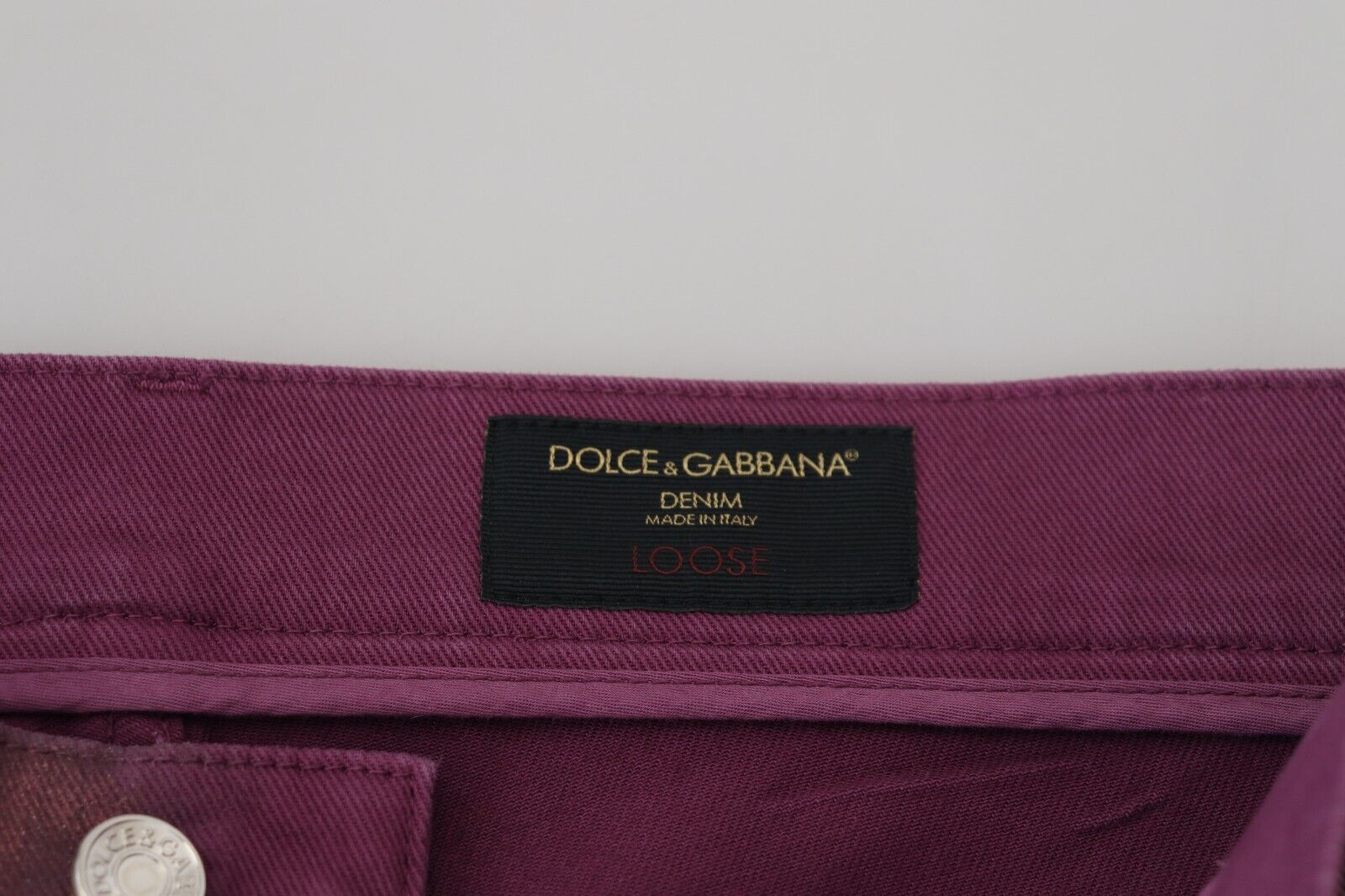 Dolce & Gabbana Magenta Cotton Men Casual Harness Denim Jeans Dolce & Gabbana