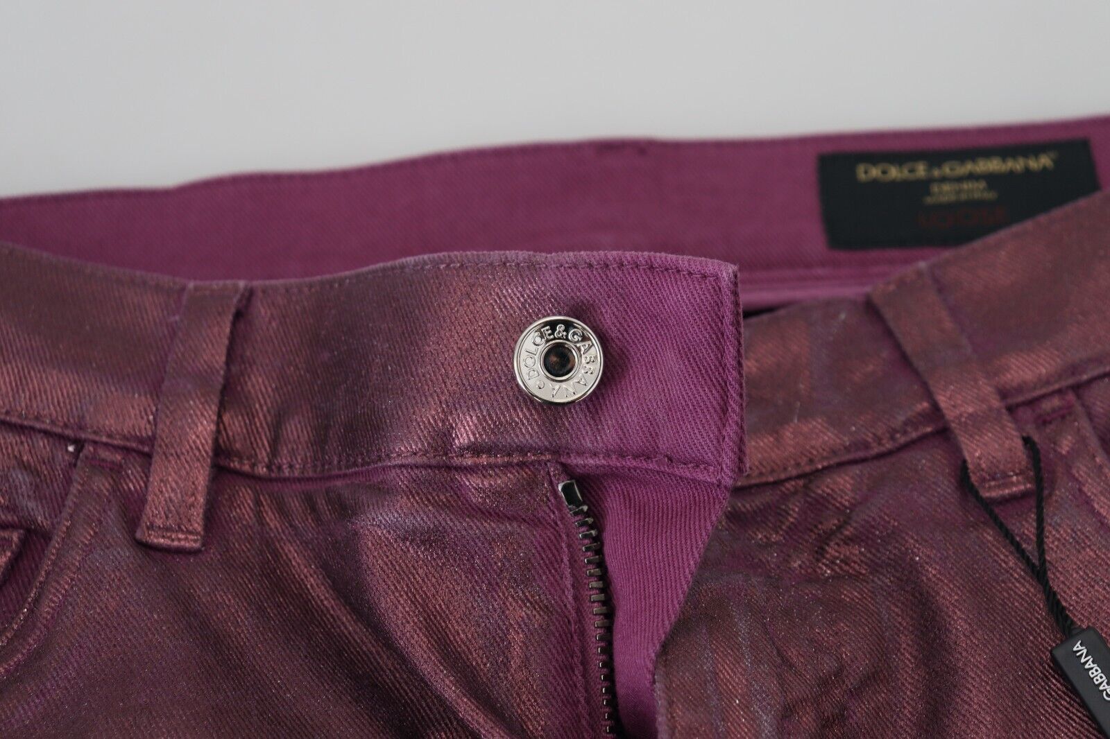 Dolce & Gabbana Magenta Cotton Men Casual Harness Denim Jeans Dolce & Gabbana