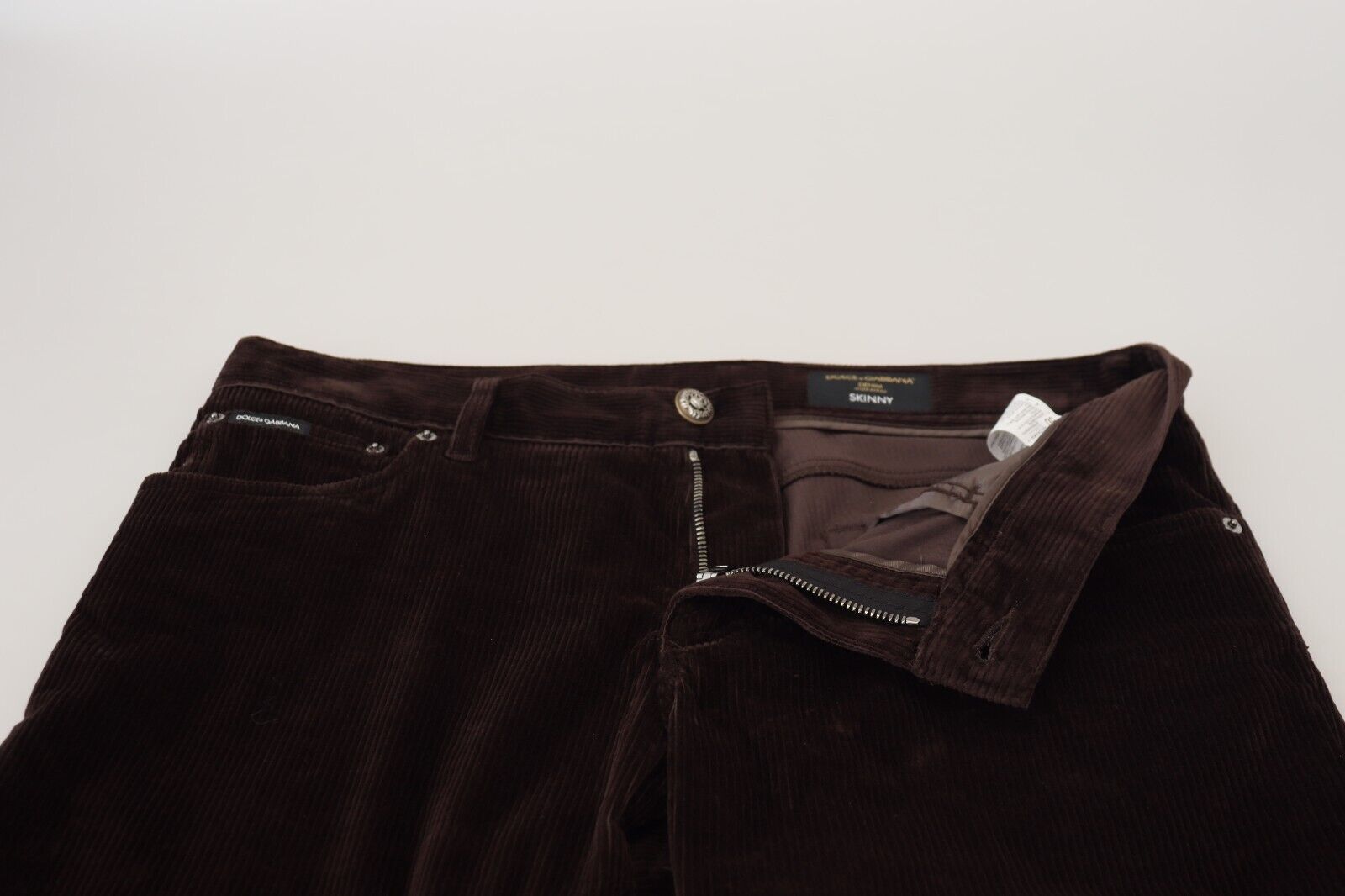 Dolce & Gabbana Brown Corduroy Men Casual Trouser Pants Dolce & Gabbana