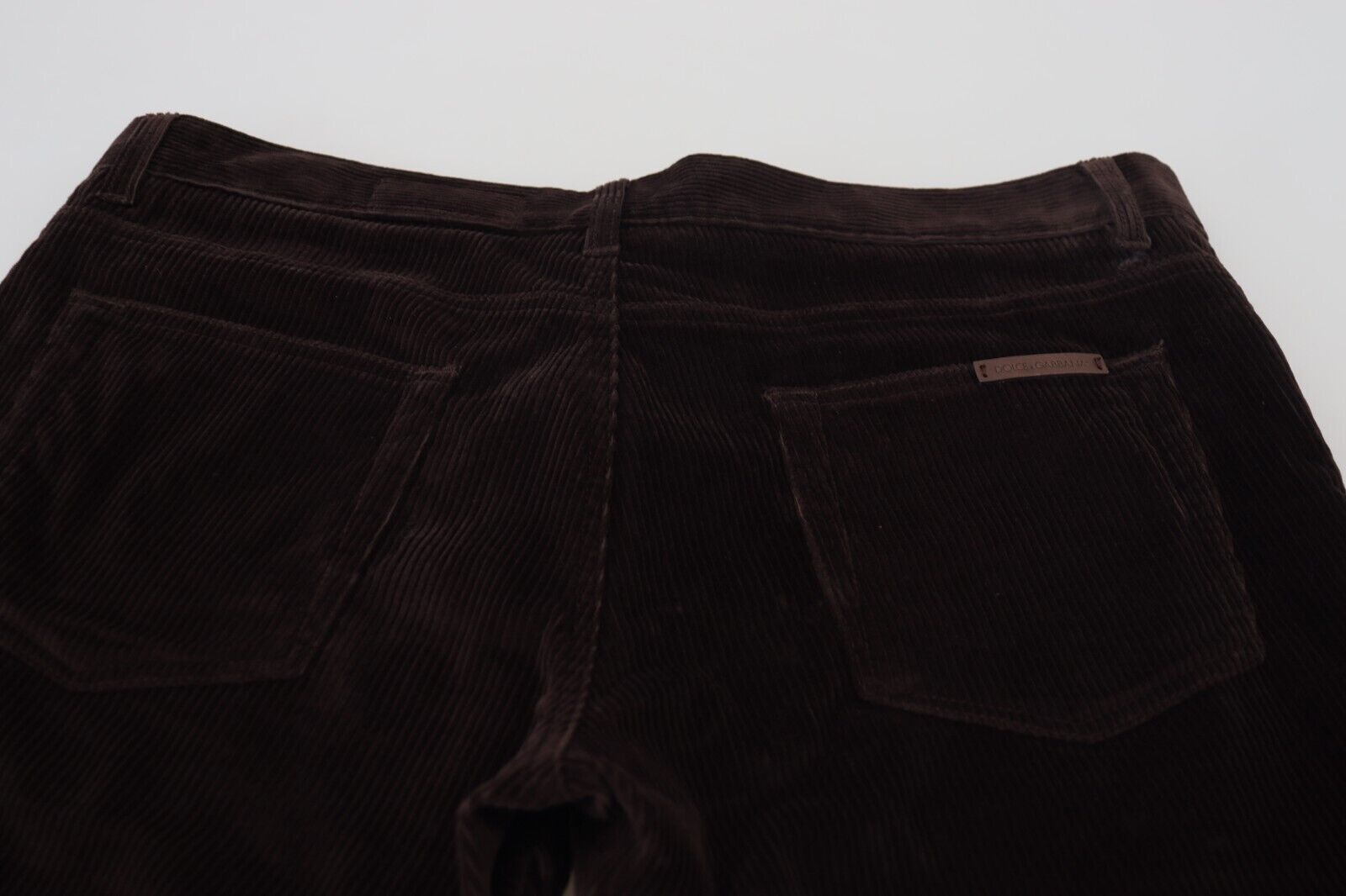 Dolce & Gabbana Brown Corduroy Men Casual Trouser Pants Dolce & Gabbana