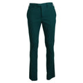 BENCIVENGA Green Straight Fit Men Formal Trousers Pants