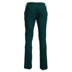 BENCIVENGA Green Straight Fit Men Formal Trousers Pants