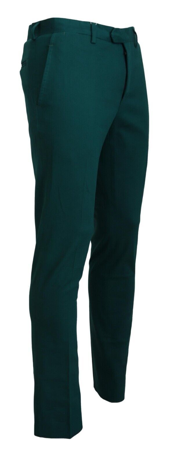 BENCIVENGA Green Straight Fit Men Formal Trousers Pants BENCIVENGA